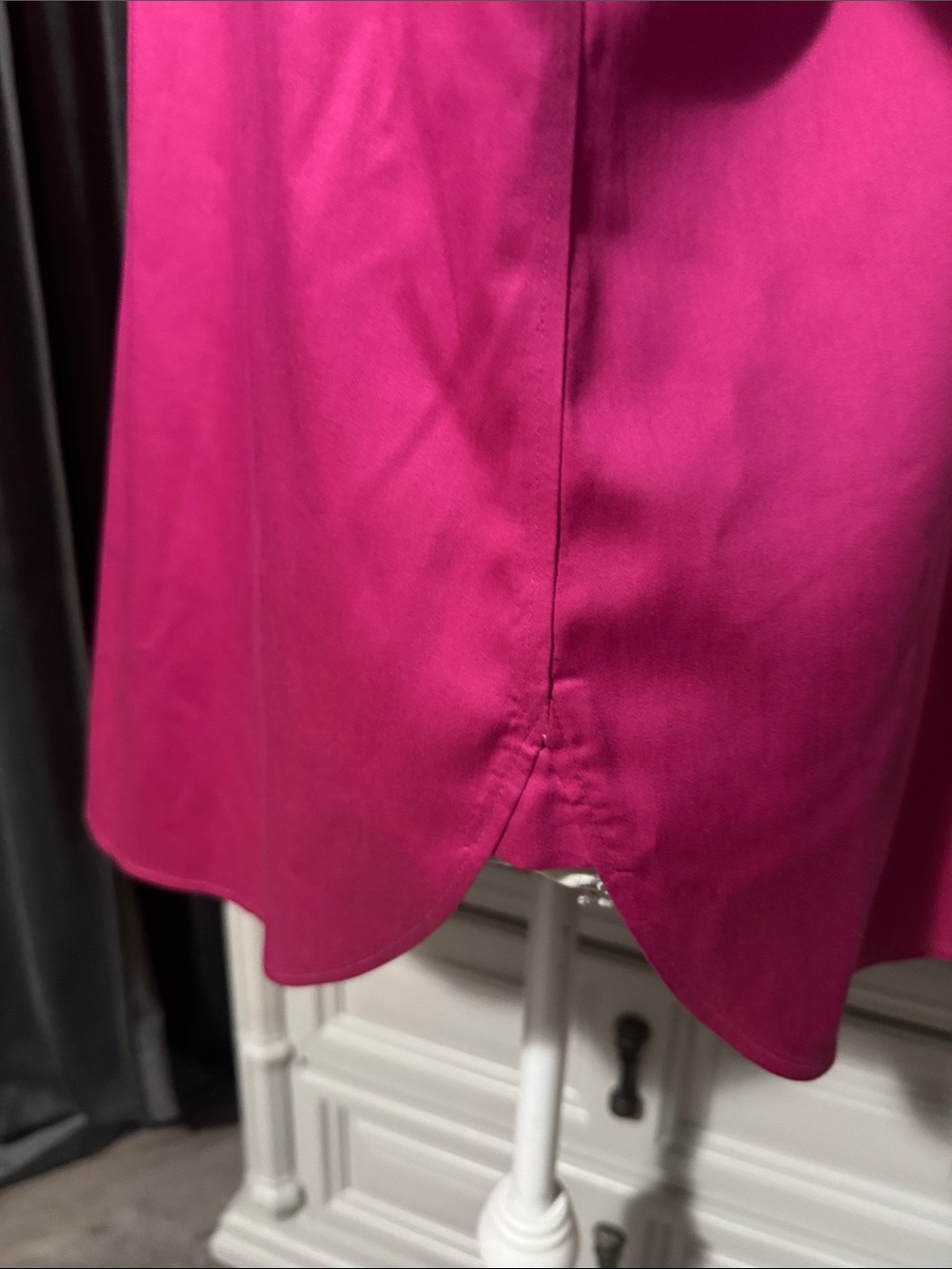 Chico’s No Iron Women’s Fuchsia Button-Up Blouse - Classic Collared Top Size 14 - Picture 5 of 11